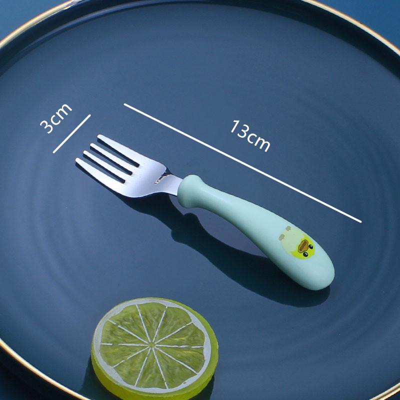 Baby Spoon Fork Gadgets Children Utensil Creative Cartoon Set 304 Stainless Steel Toddler Dinnerware Infant Feeding Portable