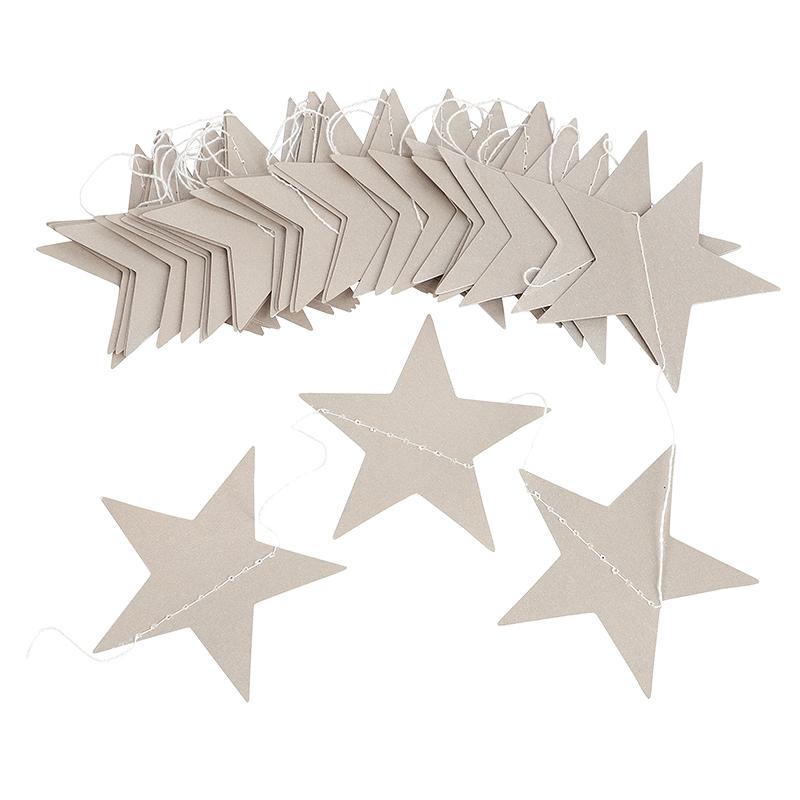 4M Gold Silver Paper Star Garland For Wedding Kids Boy Girl Birthday Party Decorations Baby Shower Home Wall Hanging Banner