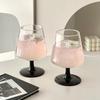 ZISIZ Handmade Black Stemmed Glass Cup