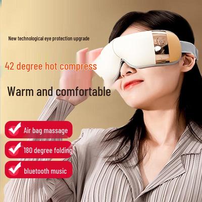 HEZHENG Smart Foldable Eye Massager with Heat and Music CN Plug (adapter Included)