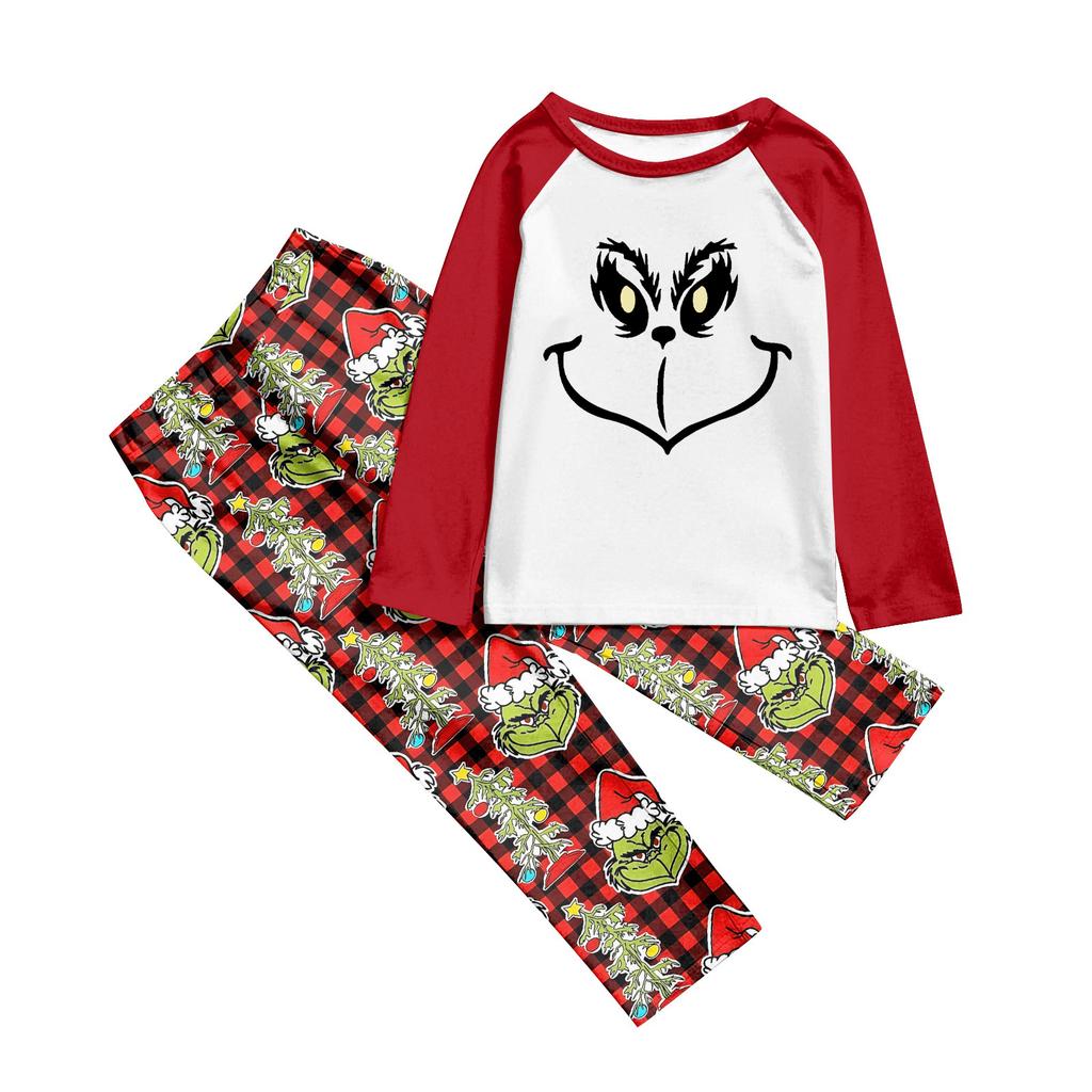 Weihnachtstag Drucke Familie Passend Langarm Oberteile+Hosen Set Familie Passende Sets