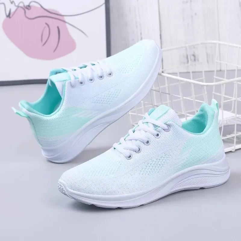 Spring Women Mesh Sport Light Soft Sole Walking Running Shoes Non-slip Comfort Casual Footwear Fashion Versatile Ladies Sneaker
