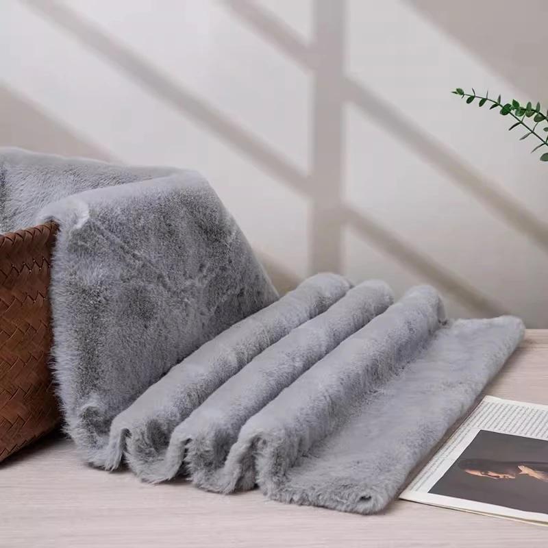 Thickened Plush Fabric 12mm Encrypted Imitation Rex Rabbit Fur Fabric Short Plush Counter Background Fabric, Clothing Fabric