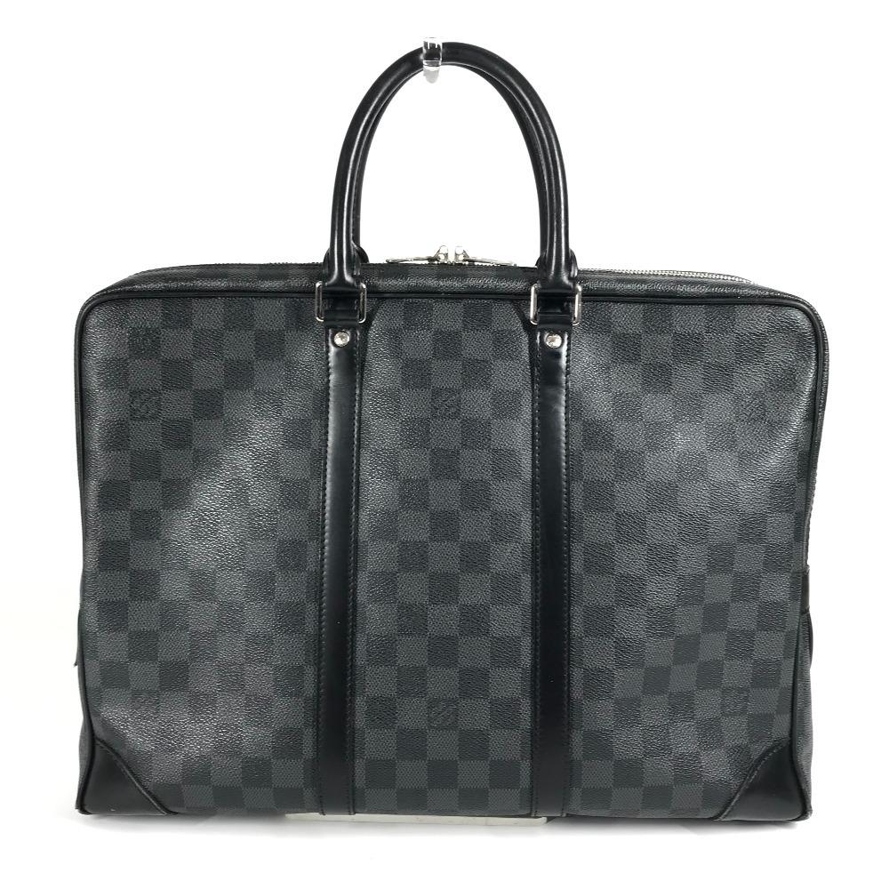 Louis Vuitton N41125 Damier Graphite Porto Document Voyage PDV Hand Bag