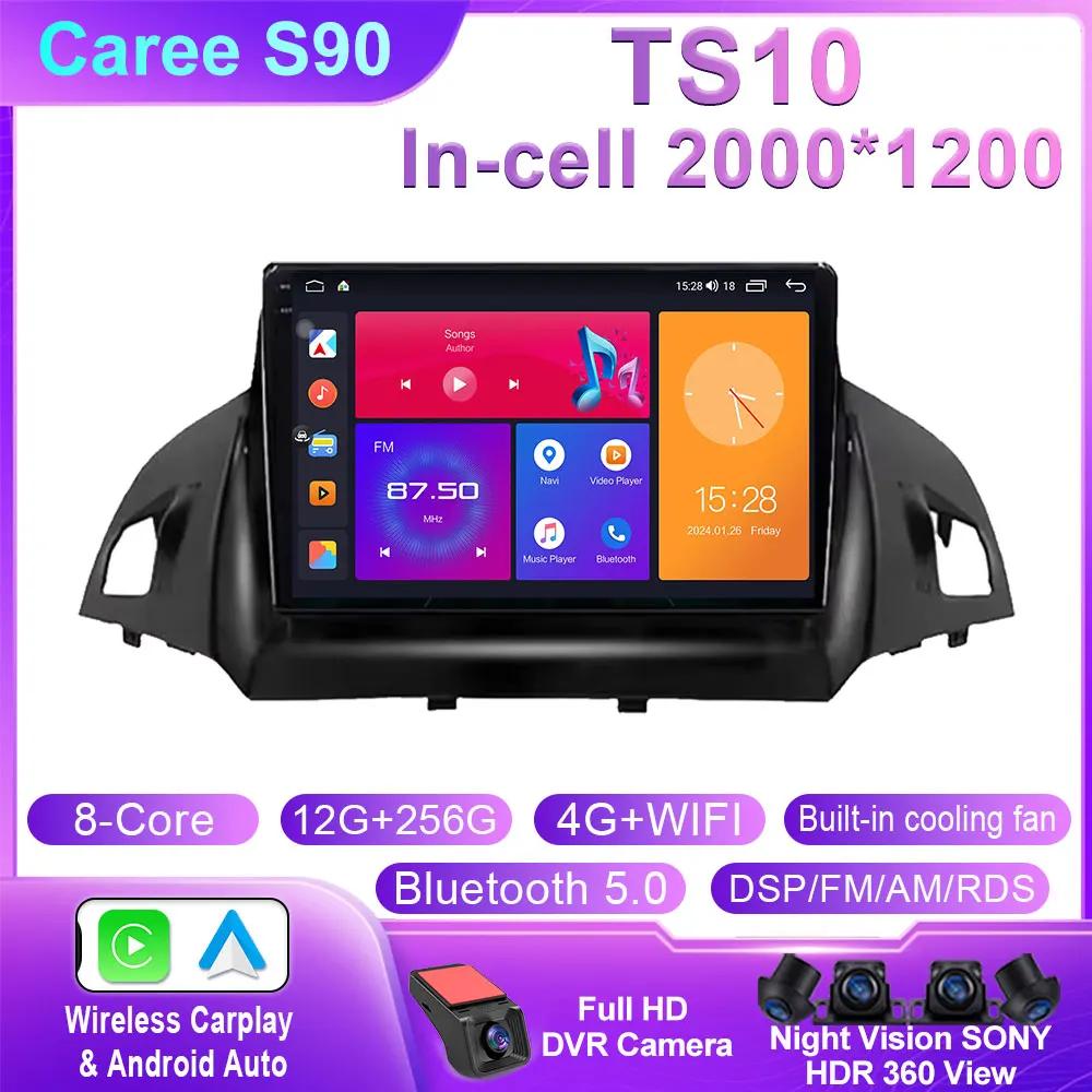 Car Radio For Ford C-MAX Kuga 2 Escape 3 2012 - 2019 Carplay Autoradio Android 14 Auto 4G WIFI GPS Car Multimedia Touch Screen