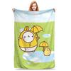 M-Molangs with Piupiu Flannel Throw Blankets  Blankets for Bed Car Warm Bedspread,