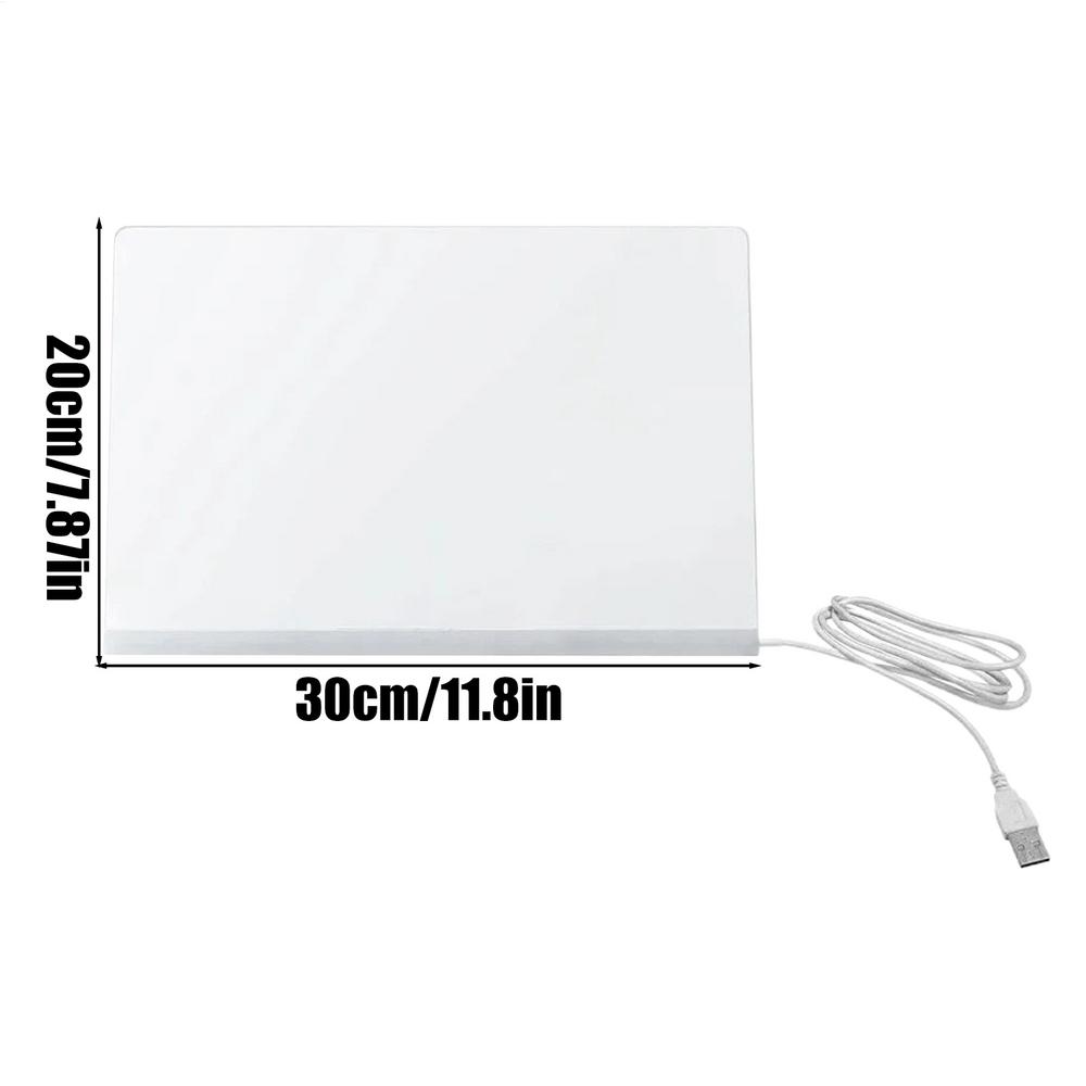 Light Up Doodle Board for Kids Light Up Acrylic Drawing Board with 7 Quick-Drying Pens Luminous Writing Pad for Kindergarten