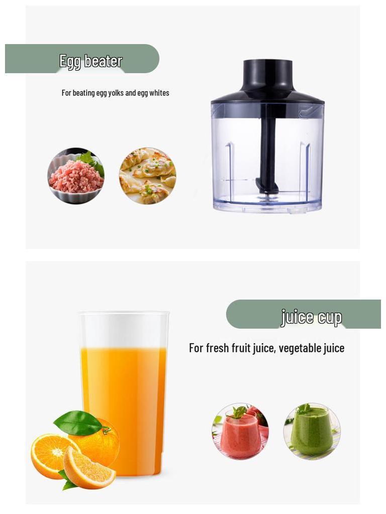 Multifunctional Kitchen Handheld Immersion Blender and Food Processor