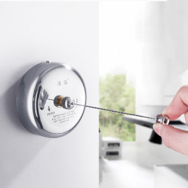3M Portable Stainless Steel Retractable Clothesline Indoor Outdoor Laundry Hanger Drying Rack Rope