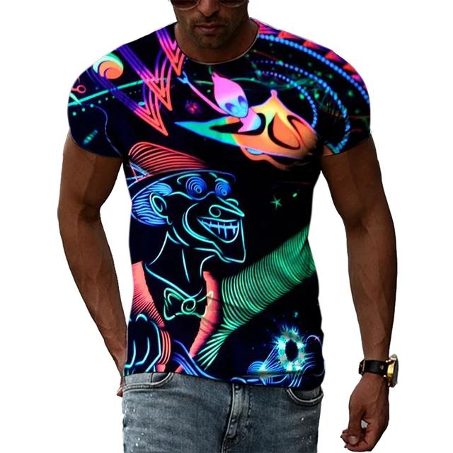Personality Abstract Color Men Casual Fashion 3D Printed Street Style Summer Tees Harajuku T-Shirts