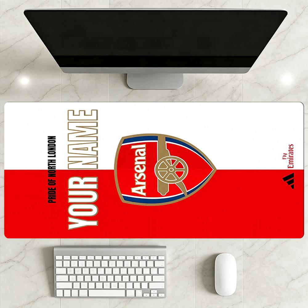 Arsenal F.c. Personalized Name Mouse Pad Desk Mouse Pad Computer Desk Mat Non-Slip Rubber Base Perfect for Office Laptop Gaming Setup