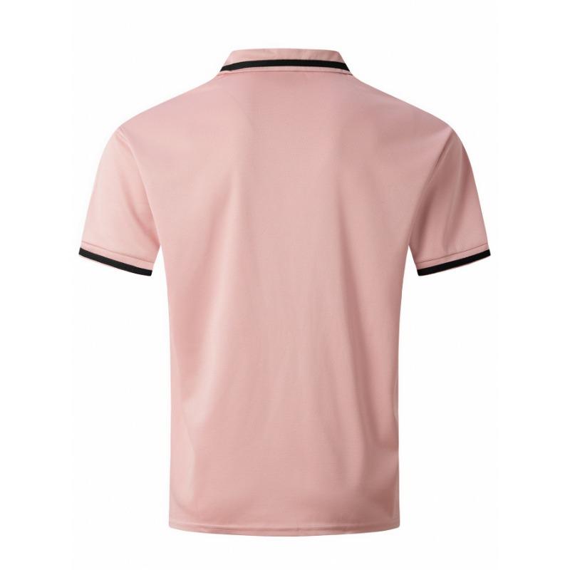 Men's New Summer Pocket Splicing Polo Set Simple Lapel Daily Casual Outfit
