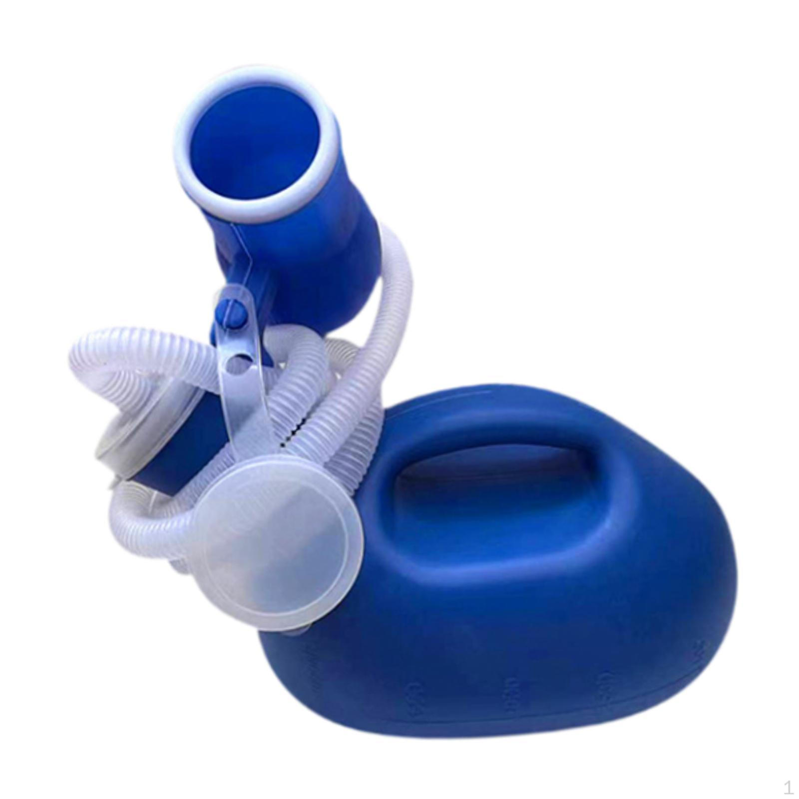 

Чоловіча пляшка-пісуар 59,06 дюймів, довгий шланг, з кришкою, багаторазовий портативний чоловічий горщик для кемпінгу, водіння автомобіля синій