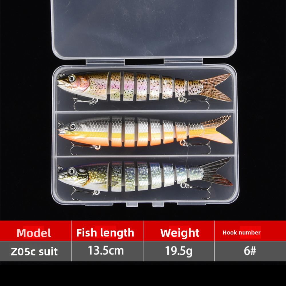 Set of Multi-section Luya Bait 8-section Fish Freshwater Sea Fishing Bait Hard Bait Luya Bait Is Sold Far Away 13.5cm