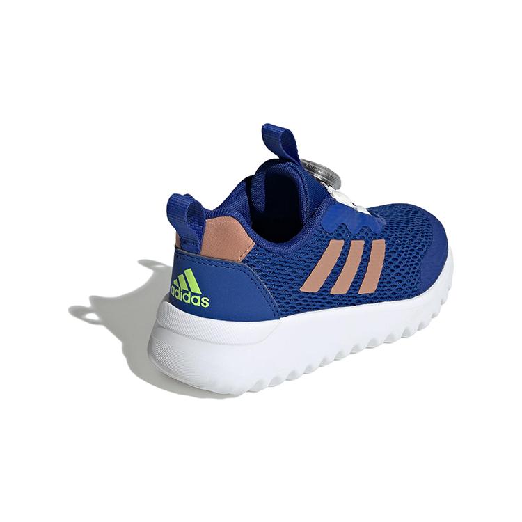 Adidas ActiveFlex BOA 3.0 Fabric Abrasion Resistant Cushioning Rebound Low top Kids' Running Shoes Blue Gold Kids' IG0583