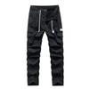Men's Youth Camouflage American Military Outdoor Functional Loose Straight Pants Multi-Pocket Overalls 11111M