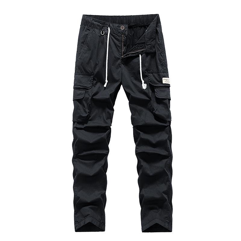 Men's Youth Camouflage American Military Outdoor Functional Loose Straight Pants Multi-Pocket Overalls 11111M