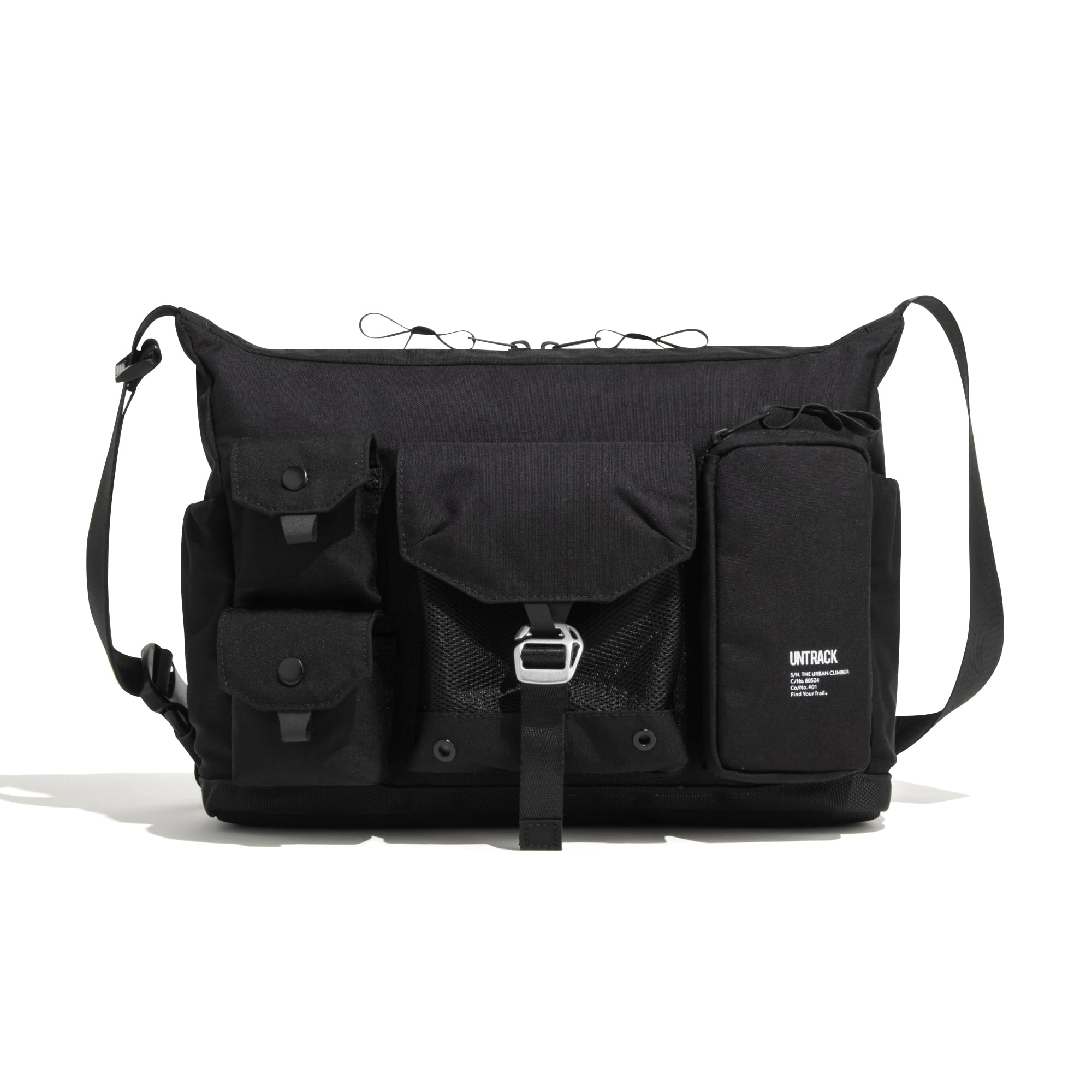 Urban Climber Shoulder Bag for Men and Durable 60524 Black [Antrack] Women, 9L, Casual, Material, Functional, чёрный