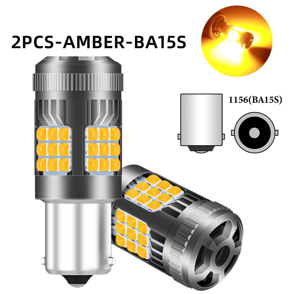 2pcs 1156 P21W 1157 Turn Signal Light 7440 T20 BAU15S DRL 7443 CANBUS LED Bulb with Fan Super Bright Car Reverse Brake Lights