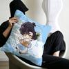 cute Love and Deepspace Sylus chibi art Personalized picture text home decorative pillows Household Gifts 45x45cm