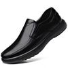 Frühling Herbst Neue Herren Lederschuhe Lässig atmungsaktiv leicht flach Outdoor rutschfest Slipper Mode Komfort Herrenschuhe