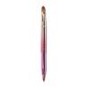 Double-Ended Retractable Lip Brush with Cap - Portable, Colorful Metal Design for Makeup Artists