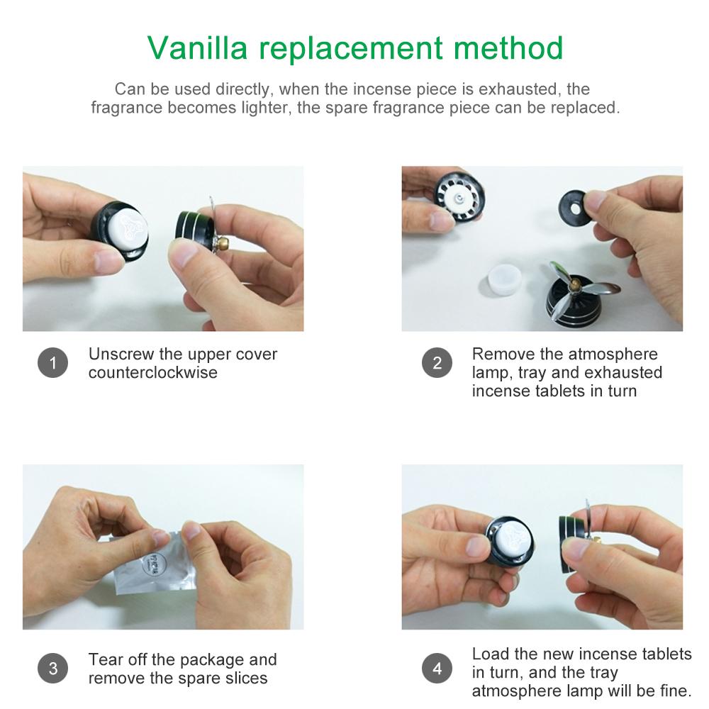 Vůně Mini LED osvěžovač vzduchu Kondicionér parfémů Slitina Auto Vent Outlet Clip Svěží vůně Aromaterapeutická atmosféra