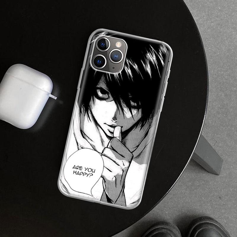 

N-Note D-Death L Lawliet Phone Case Cover for iPhone 11 12 13 Mini 14 15 Plus 16 Pro Max 17 Air 7 8 + SE Art Customized Fundas 1 iPhone 16 Plus