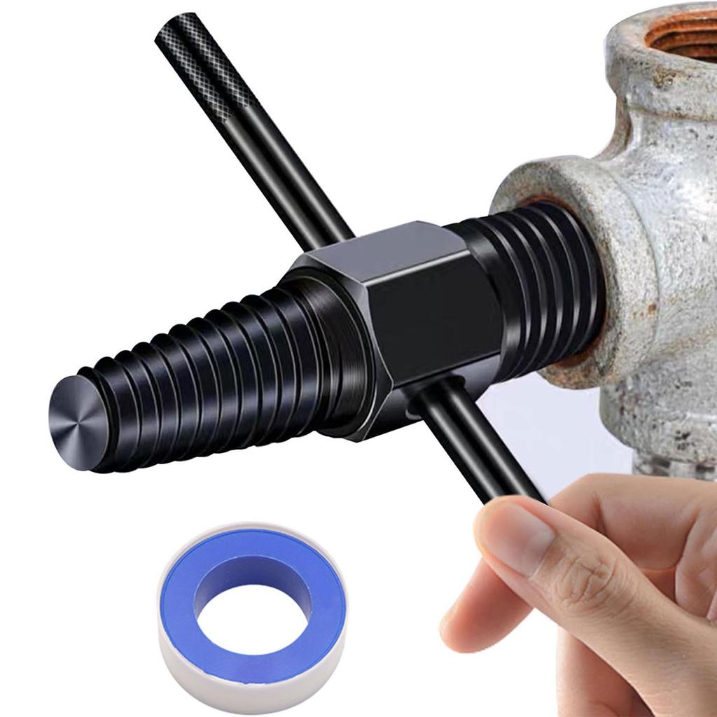 Screw Extractor- Dual-use Water Pipe Screw Removal Tool for Pipes Valve Faucet, Easy Out Stripped Screw Damaged Bolt Extractor