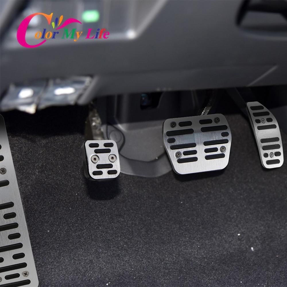 Color My Life Car Pedals for Nissan X-trail T32 2014 - 2022 Gas Brake Dead Pedal Protection Pad Cover for Xtrail