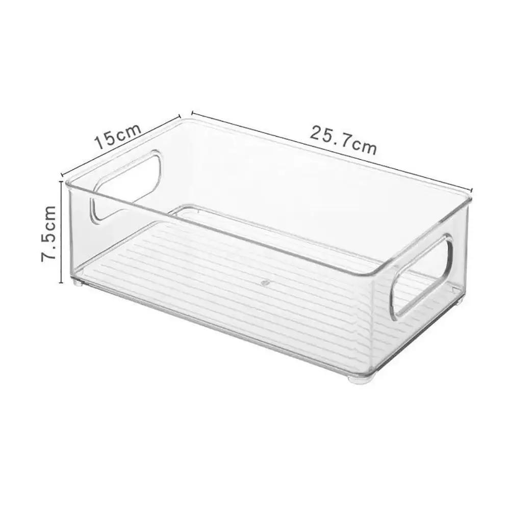 Caja de almacenamiento de acrílico, caja de plástico transparente para cosméticos de escritorio, caja para mascarillas faciales, caja para la piel, caja de almacenamiento para refrigerador