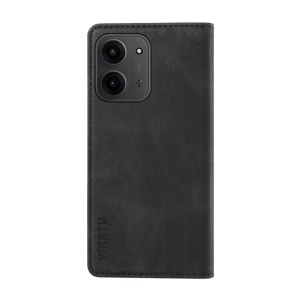 For Xiaomi Redmi 15C 4G (173 mm) Lærdeksel YIKATU YK-004 Hudfølelse Lommebok Telefondeksler