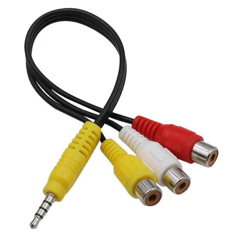 RCA to 3.5mm One-to-Three AV Adapter Cable for Skyworth/TCL