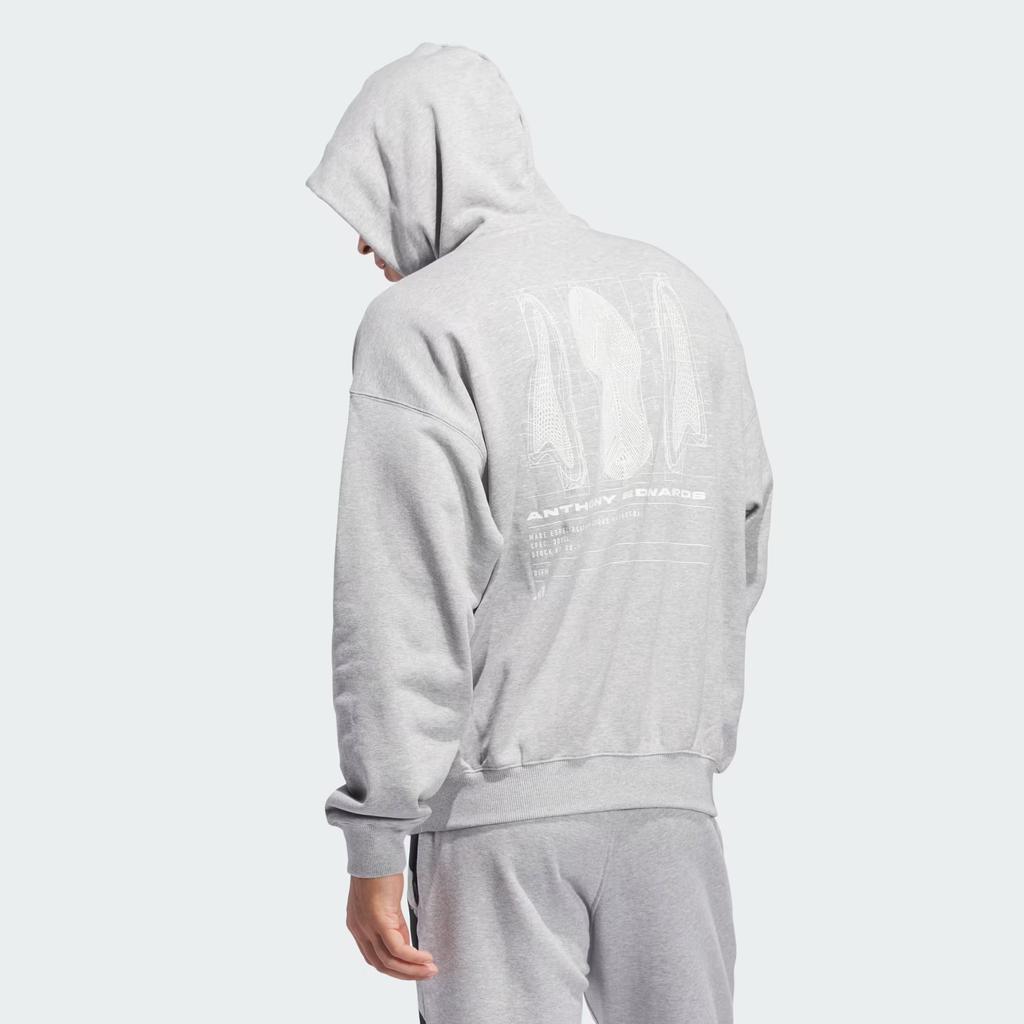 adidas Felpa con cappuccio a maniche lunghe da uomo Anthony Edwards Collection FW24 Comoda alla moda Versatile sweatshirt JY3974