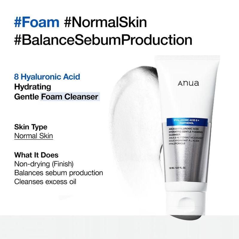 Anua - 8 Hyaluronic Acid Moisturizing Gentle Gel Cleanser