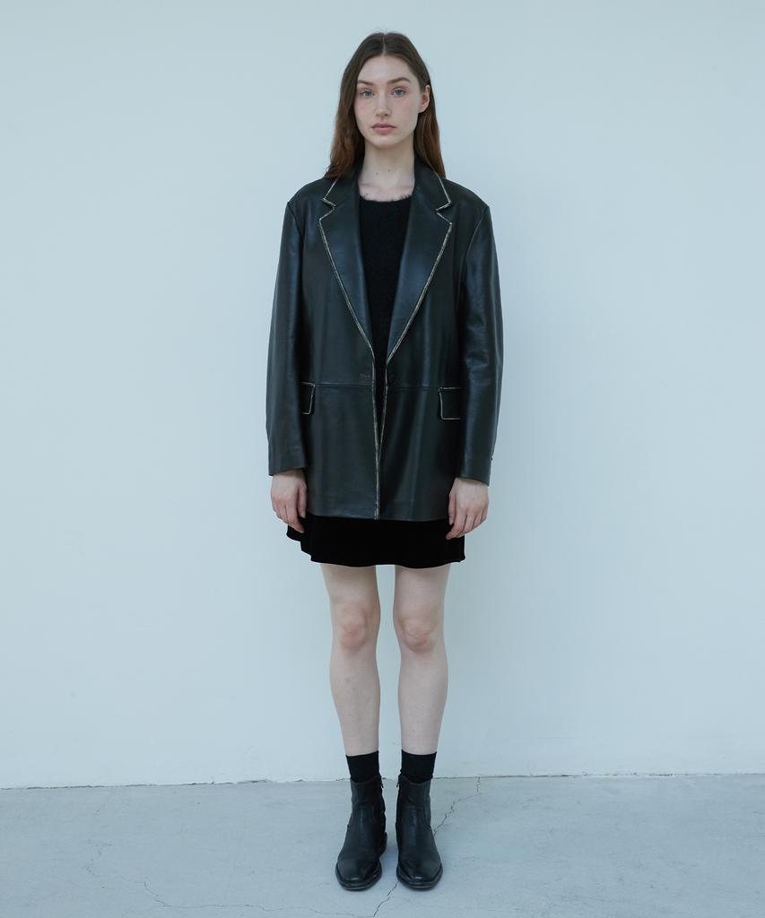 Verdemar European Lambskin Blazer_Black