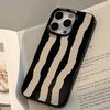 Schwarz-Weiß-Kunst Geeignet für iPhone 16 Handyhülle Apple 15 Schutzhülle 13 Silikon 14 Persönlichkeit Streifen 11 Weiche Hülle