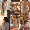 Summer Beach Vacation Necklace For Women Starfish Shell Pendant Irregular Stone Choker Neck Chain Hawaiian Holiday Party Jewelry