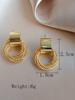 Minimalist Personality Fashion Temperament Elegant Earrings Women'S High-End Ring Stud Earrings Light Luxury Earrings