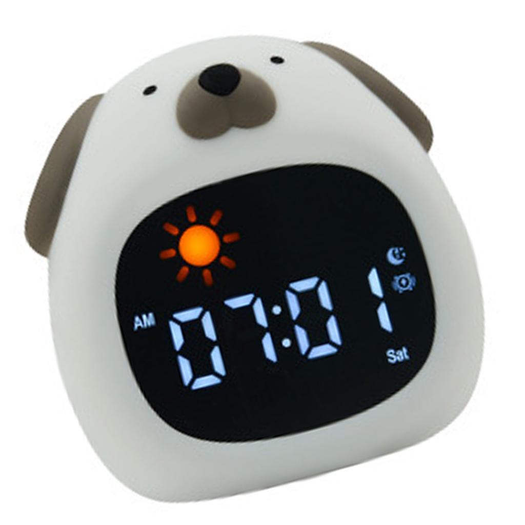 Despertador de Silicone com Formato de Animal, Luz Noturna Suave e Controle Fácil por Toque para Meninos e Meninas
