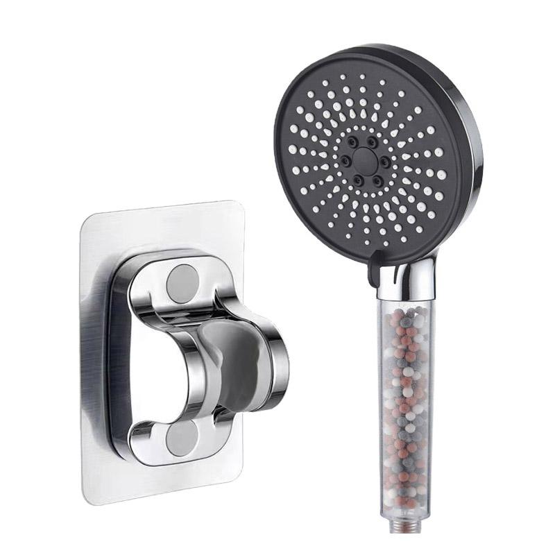 Bathroom Handheld 5-speed Adjustment Filter Booster Shower Head Negative Ion Hard Water Softening Shower Set
