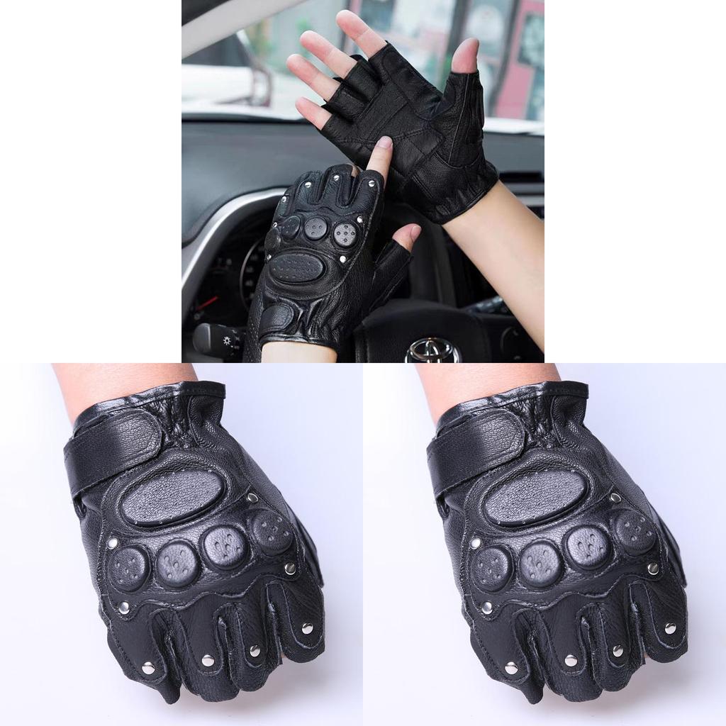Special Forces Men Leather Half Finger Gloves For Cycling And Tactical Sports