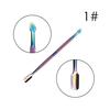 Spingicuticole in Acciaio Inossidabile Arcobaleno Pinzetta Lime per Unghie Rimozione Smalto Gel UV Cura Manicure Strumento Pulisci Solco