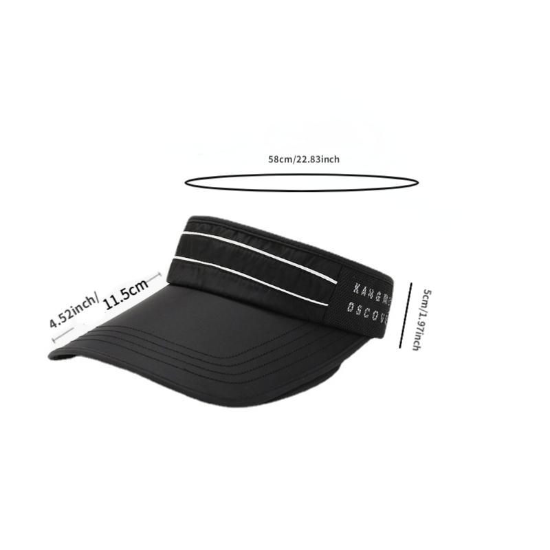 1PC Men's Summer Outdoor Sports Foldable Sunshade Hat No Top Sweat Absorbing Sunshade Hat