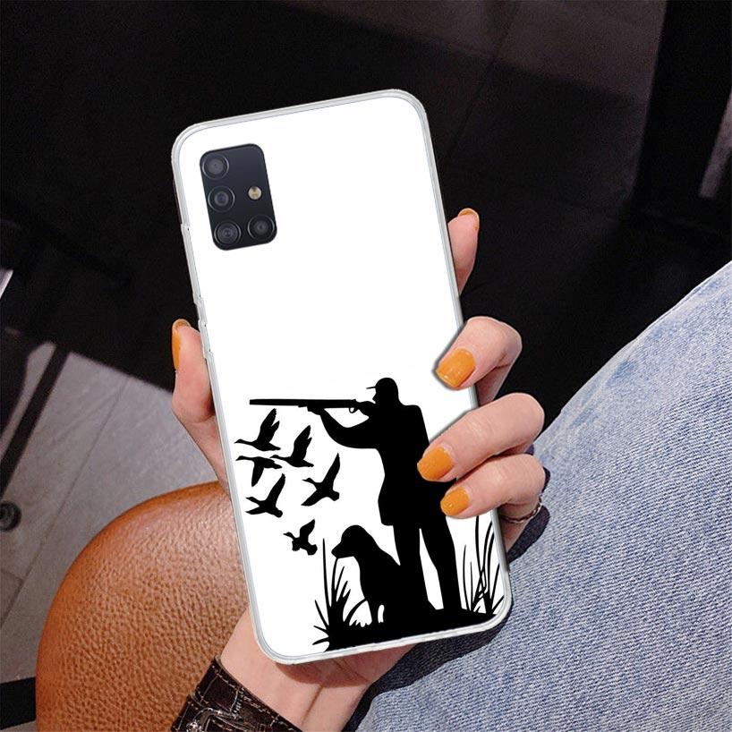 Hunting Fishing Man Phone Case For Samsung Galaxy A52 A32 A22 A12 A51 A31 A50S A30S A20S A10S Note 20 Ultra 10 Plus S10 A72 A71