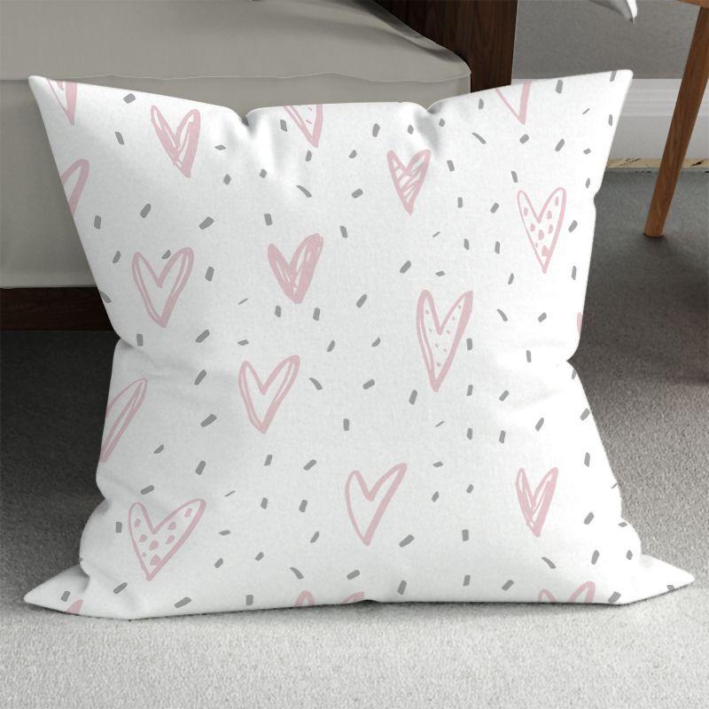 Romantic Couple Wedding Decorative Sofa Pillows: Minimalist Double-Sided Printed Square Pillow Covers (Includes Pillow Insert)
