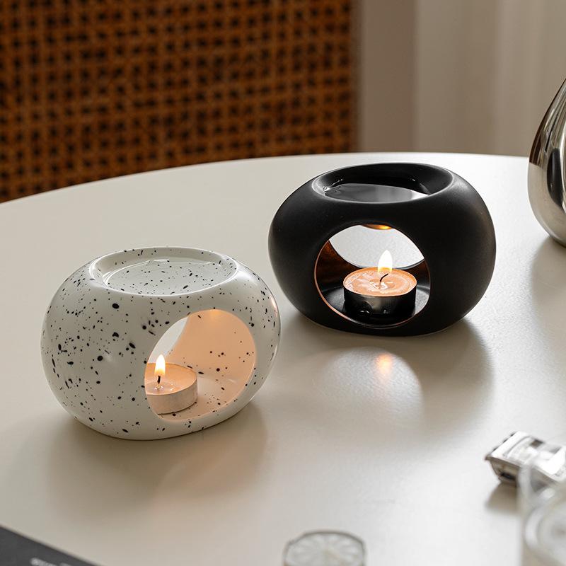 Modern Ceramic Oil Burner Tealight Wax Melt Warmer Minimalist Aromatherapy home Holder  Spiritual Housewarming Gift