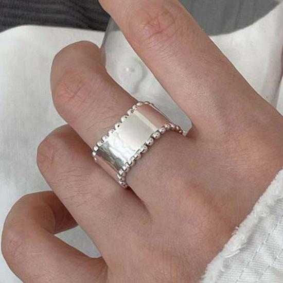 

Сверхширокое женское кольцо из стерлингового серебра 925 пробы: Стильный, прочный, открытый дизайн в японском и корейском стиле.