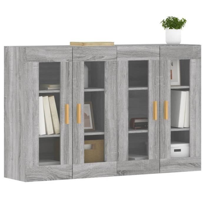 VidaXL Armoires murales 2 pcs sonoma gris bois d'ingénierie 3197903