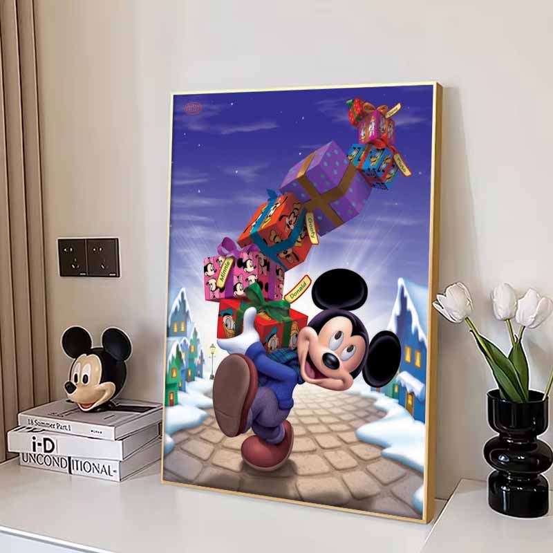 Disney Diamond Painting Mickey Mouse Christmas Gift Theme Illustration Cartoon 5D Diamond Cross Stitch Mosaic Home Decor Gift